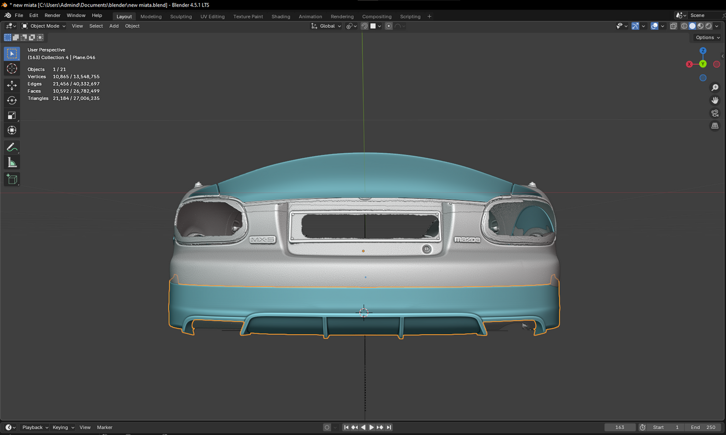 MX-5 NB Rear Diffuser