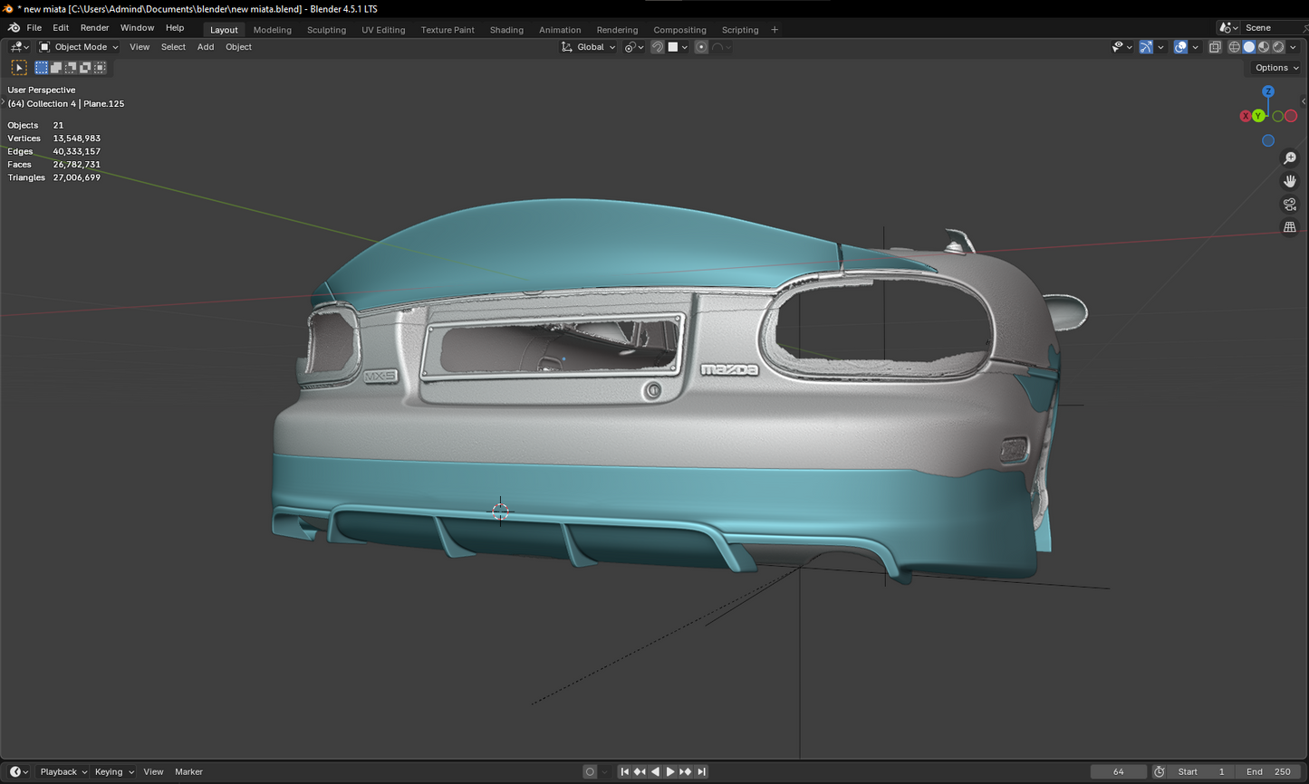 MX-5 NB Rear Diffuser